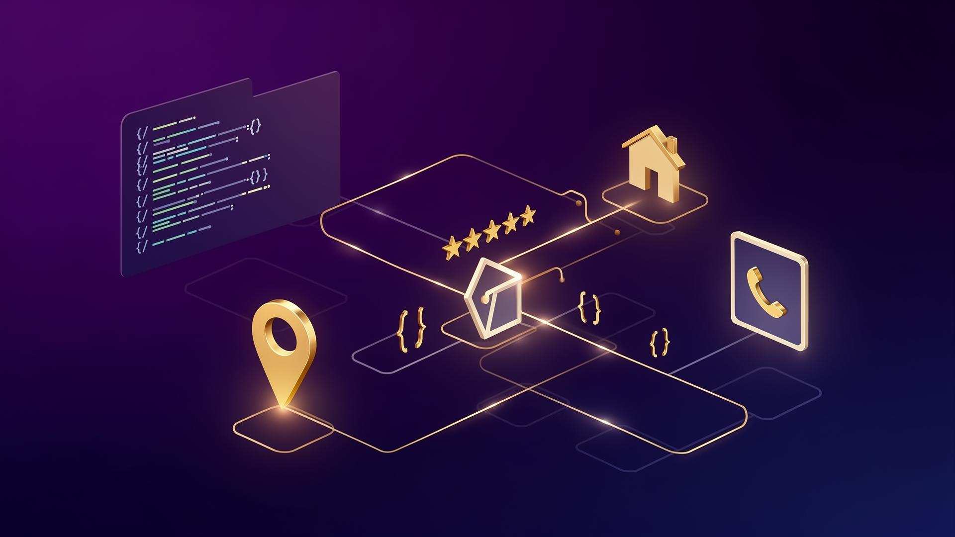 Schema markup code and rich snippets for home service businesses in Google search results